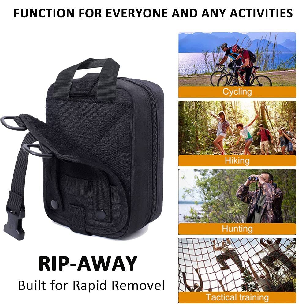 Tactical MOLLE Rip Away EMT Medical First Aid IFAK Pouch Utility Bag (Bag Only)