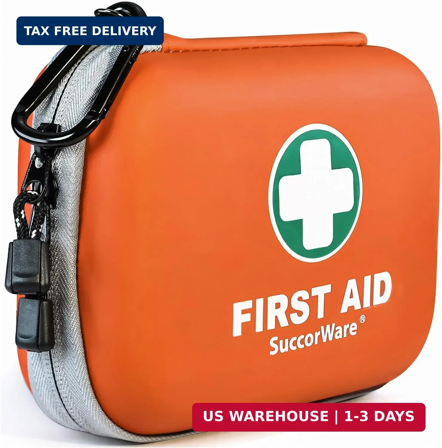 SuccorWare 150 Pieces Mini First Aid Kit – Small Medical Kit with Hard Shell – E