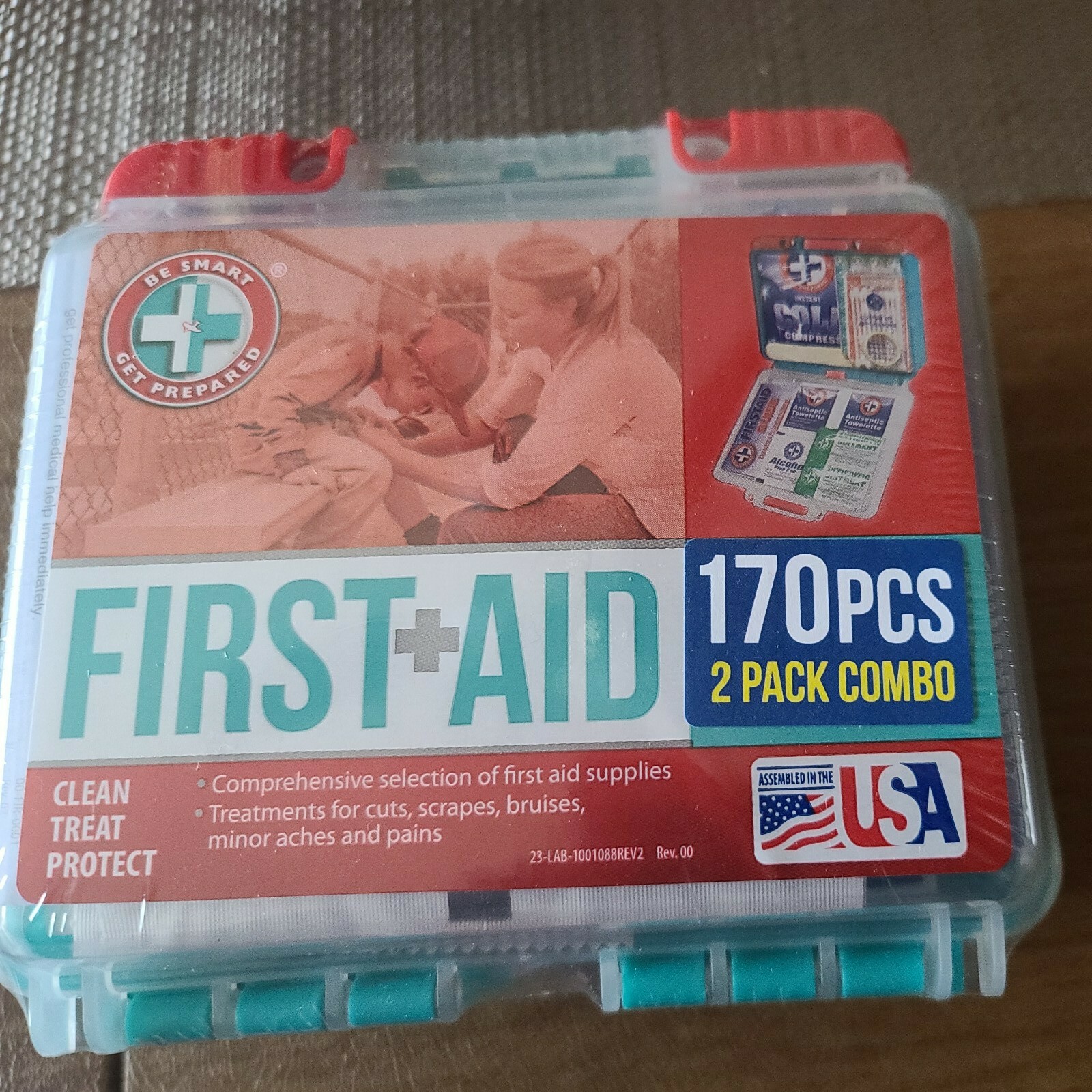 NIB First Aid Kits 170 Pcs 2 Pack Combo Car, Truck, Home