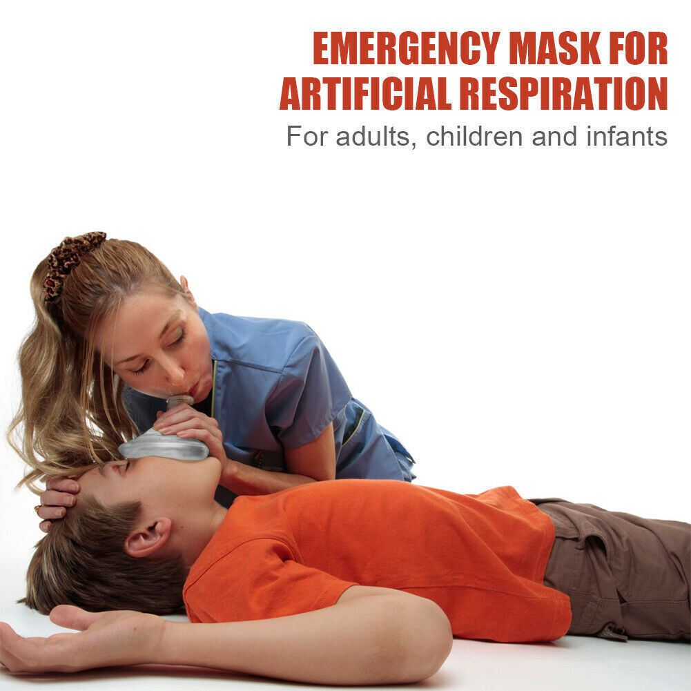 emergency CPR Breathing Mask One-Way Valve Reusable Artificial Respiration Mask