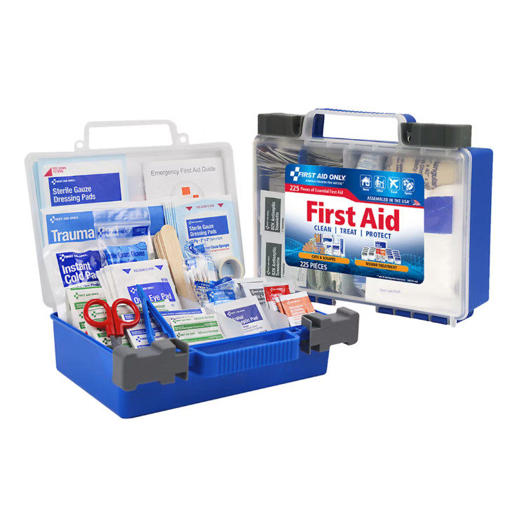 First Aid Only 225-Piece First Aid Kit for Home Travel, Camping, Recreational