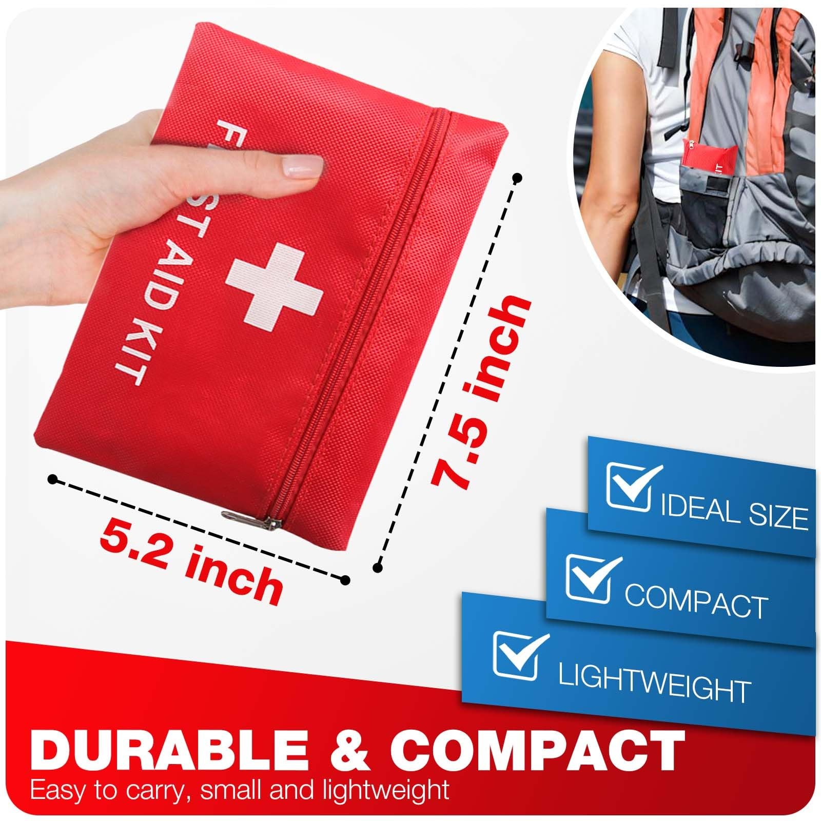 First Aid Kit for Home Car Travel 107 Piece Emergency Kits Hiking 107 pcs