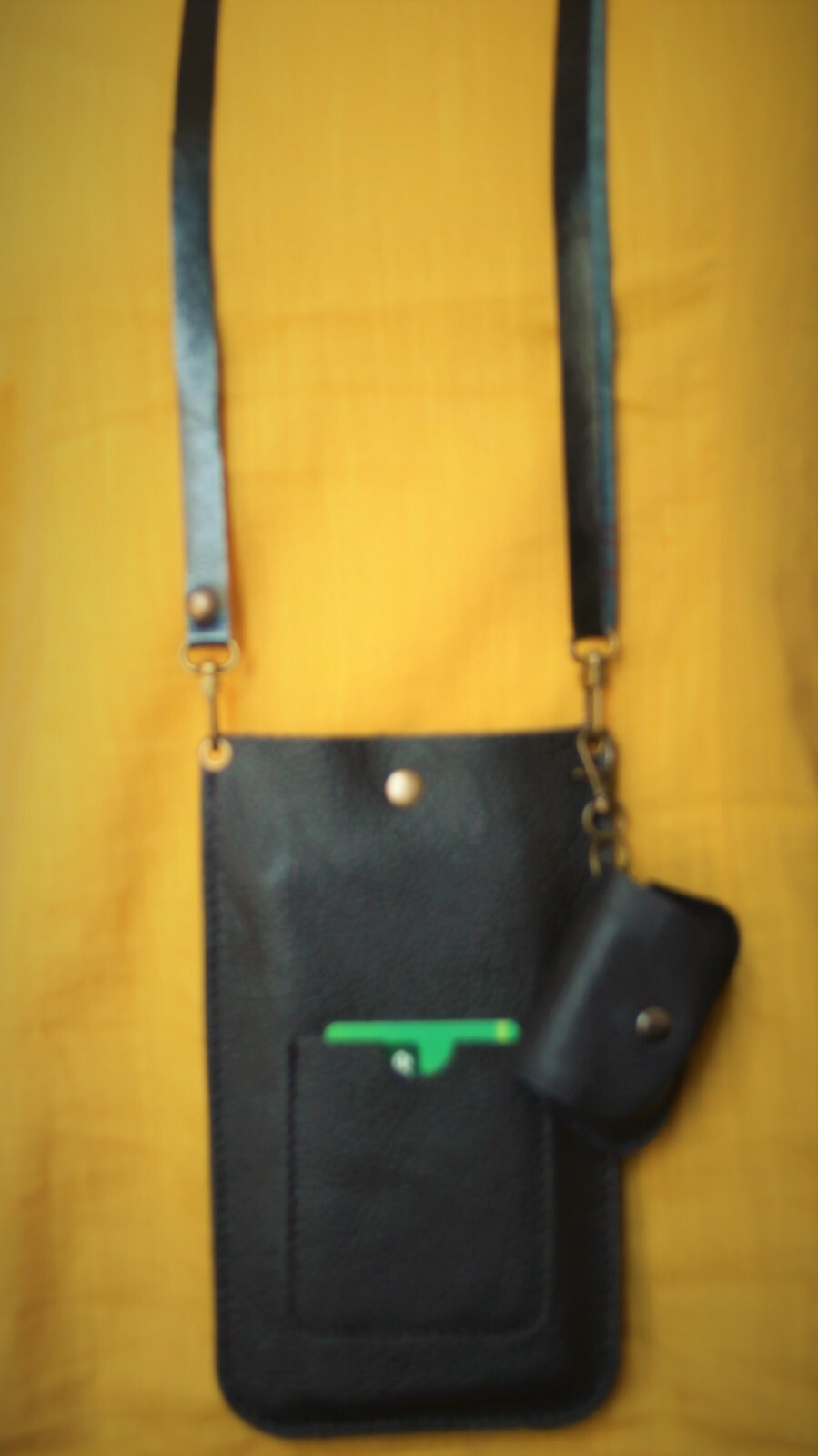 Leather Phone Bag Crossbody Phone Bag, Italian Leather Smartphone Pouch,