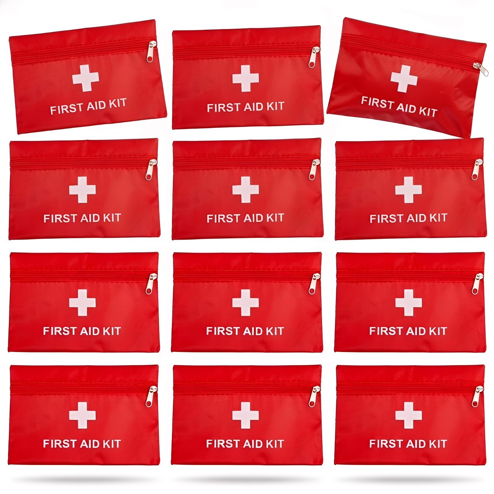 12 Pack Small First Aid Kit Bags – Water Resistant Medical Organizer Pouch for H
