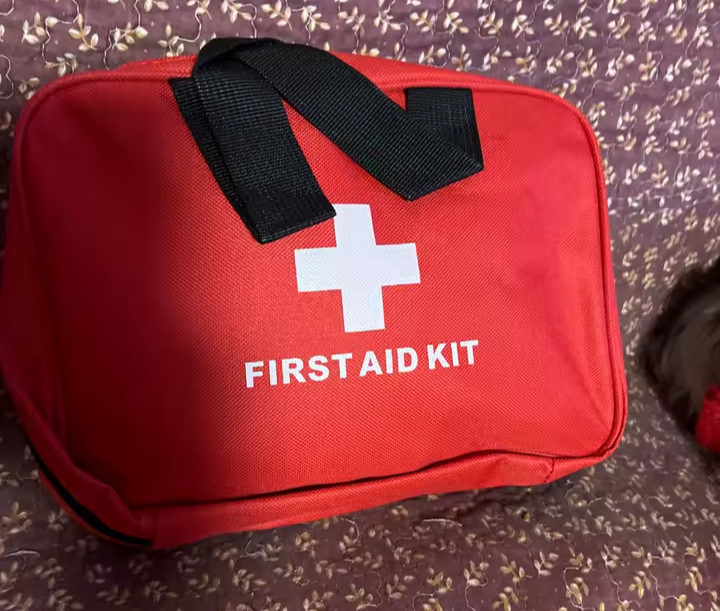 First Aid Kit 12 Piece Emergency Survival Set Bandage Scissors Tweezers Portable