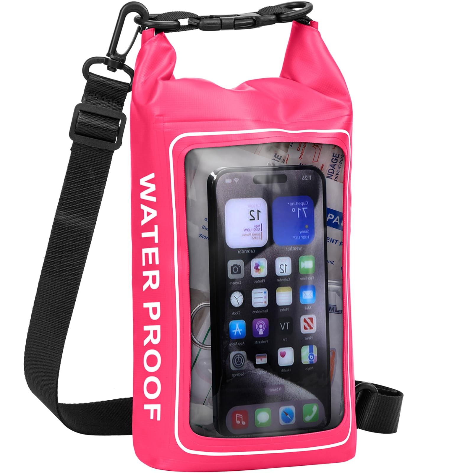 154 Pieces Waterproof Boat First Aid Kit Dry Bag with Cell Bug Out Bags Pouch…