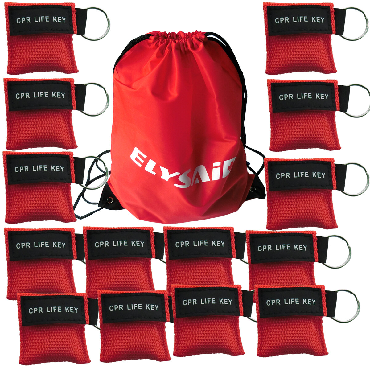 100pcs/lot CPR Barrier with Keychain CPR Face Shield for AED First Aid