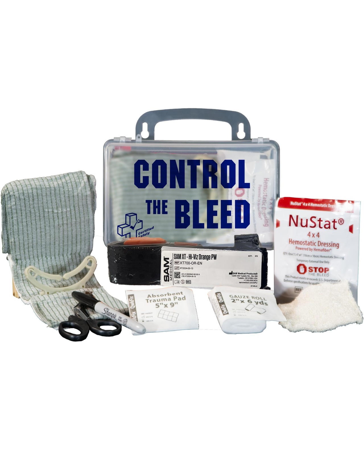 Certified Safety Mfg Control The Bleed Kit – 10pc USA-Made Clear