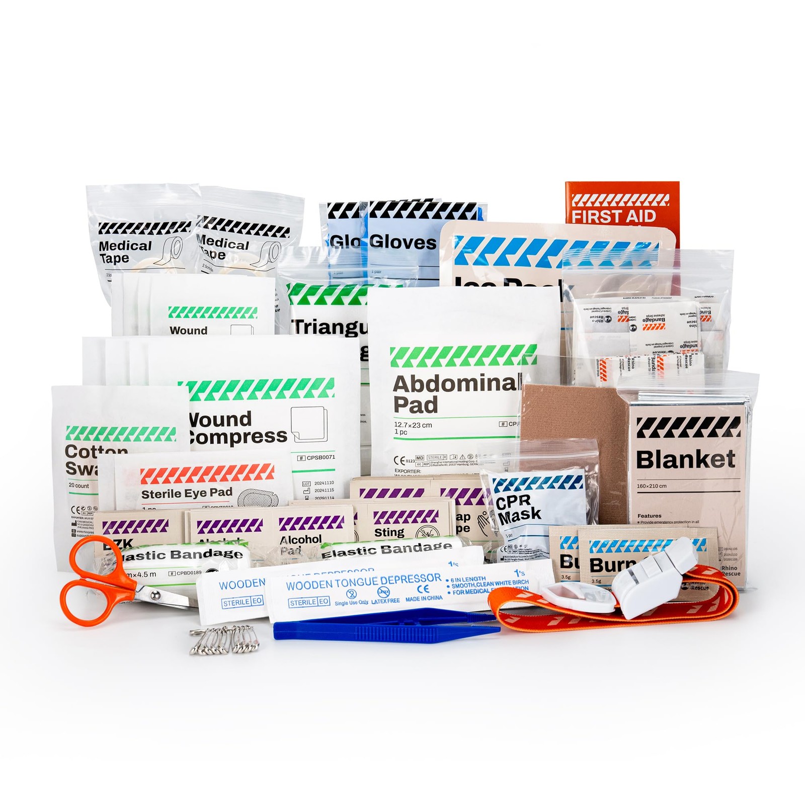 220 Pieces First Aid Kit Refill Bag, Extra Supplies, Includes Bandages, Gauze…