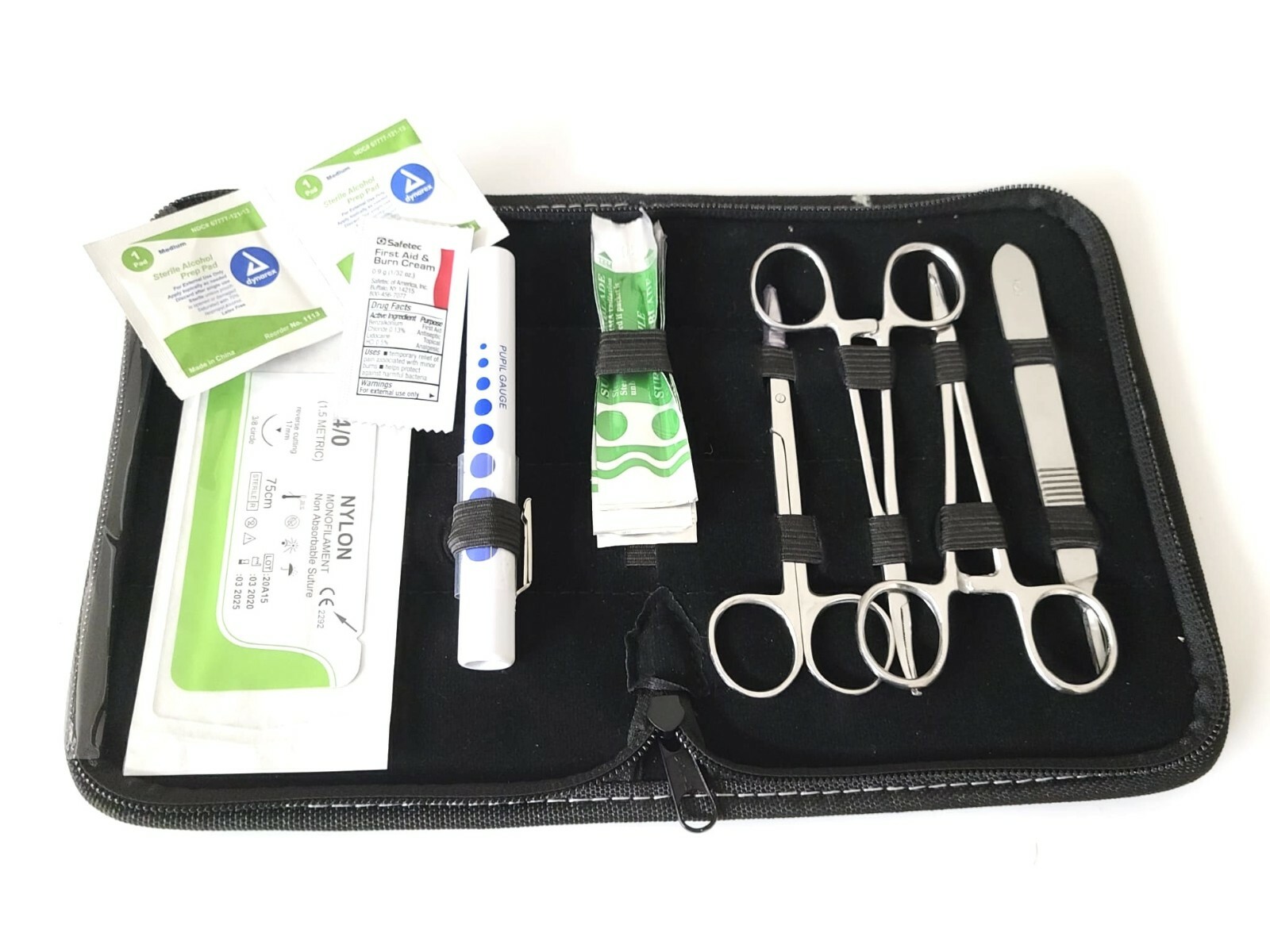 Basic Surgical Suture Kit, First Aid Set, Emergency Kit, Trauma Survival Pack