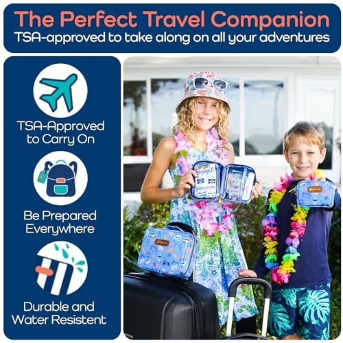 Travel First Aid Kit 130 Pieces Latex-Free Bandages Compact Purple Cute Bag