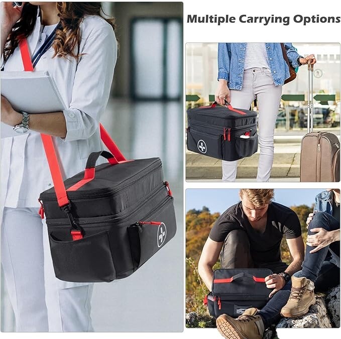 Organizador de bolsas de medicamentos para viajes – Organizador de medicamentos.
