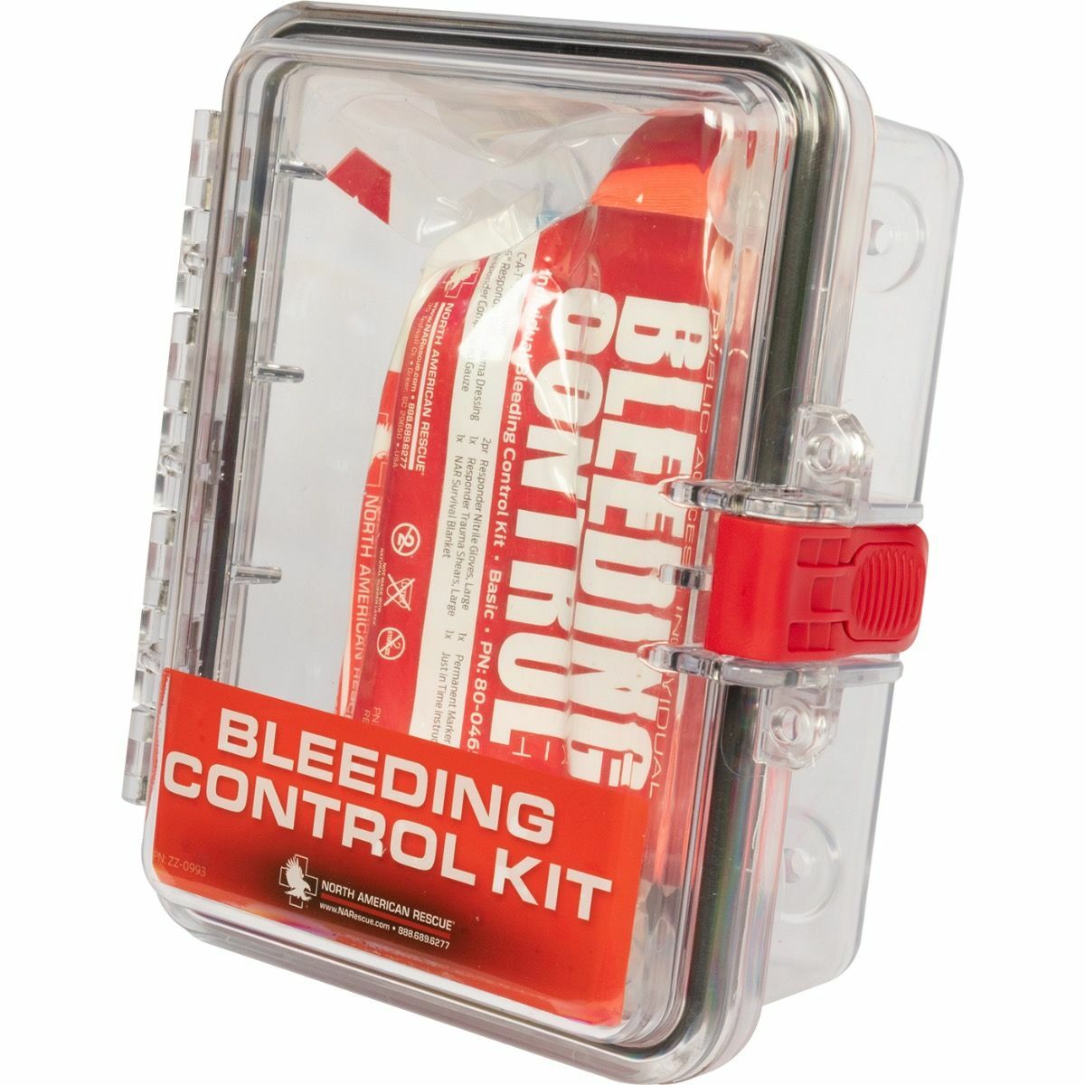 Individual Public Access Bleeding Control Station Red Nylon or Clear Vacuum Seal