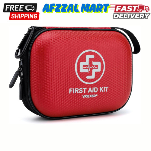 Mini First Aid Kit – 150 Piece Small Waterproof Hard Shell Medical Kit for Home,