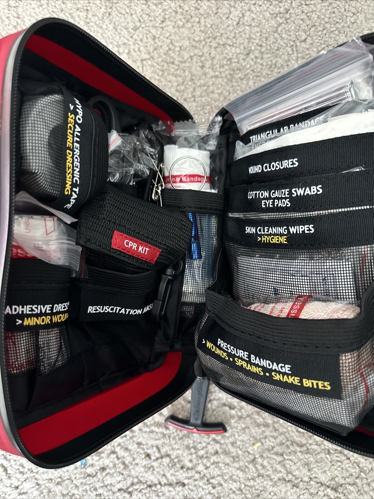 Surviveware 98 pcs Waterproof Premium First Aid Kit for Cars, Boats, Trucks