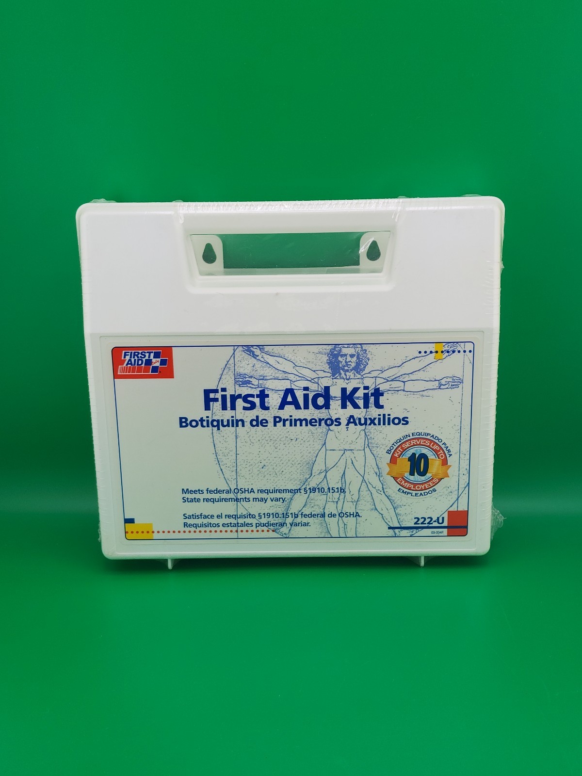 First Aid Kit 10 Person 222-U 62 Peices NEW Unopened Expiration Date Unknown
