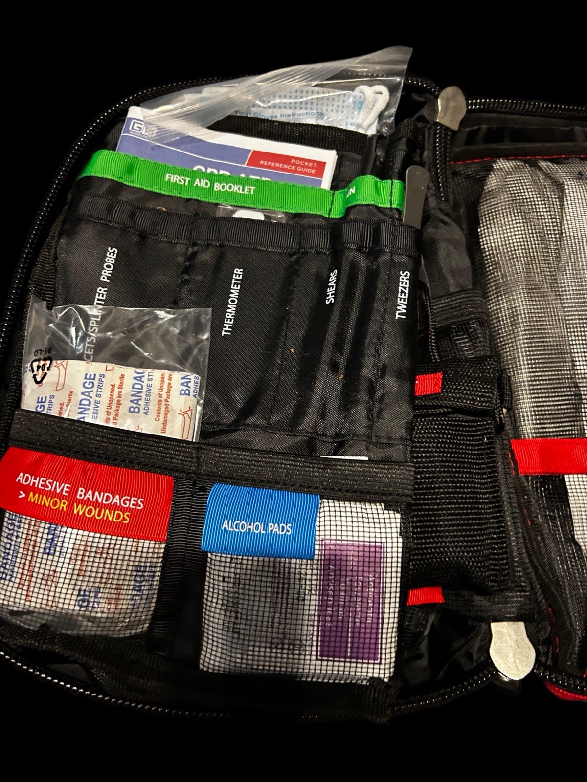 Ever Ready Industries Red First Aid Set Zip Pouch w/ Bandages, Pads, Ointment