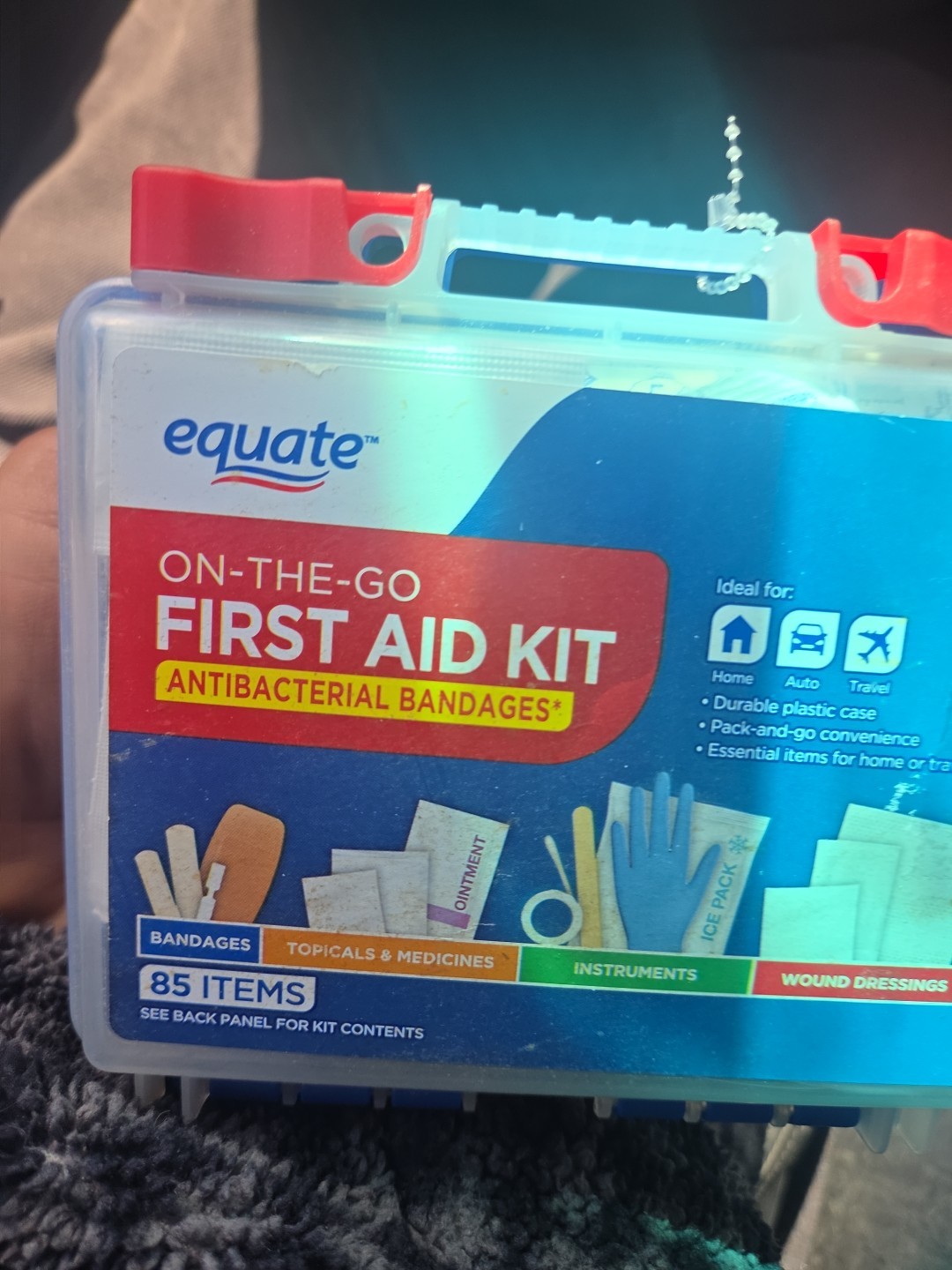 Equate On-the-Go First Aid Kit, 85 Pieces