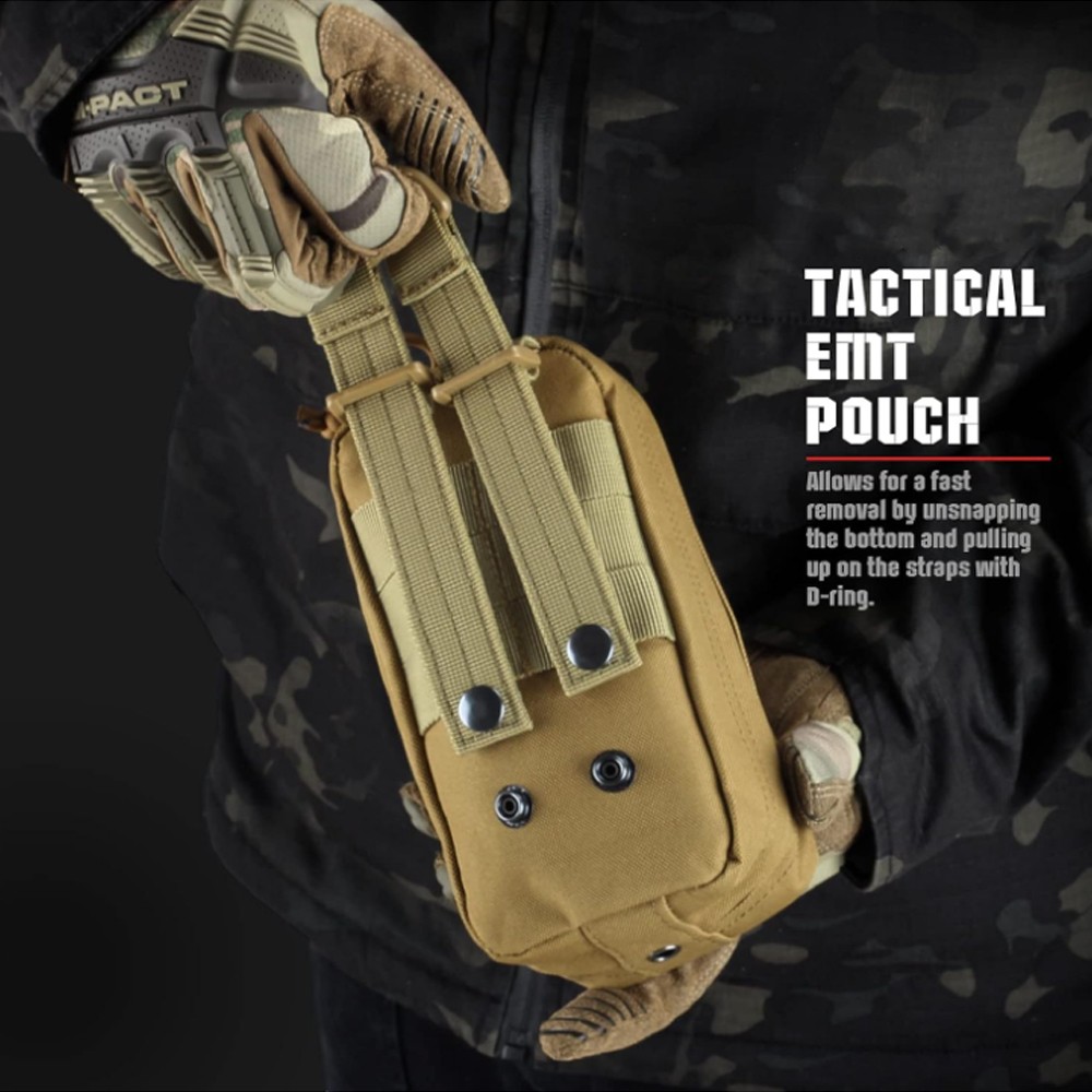 Khaki Tactical MOLLE Medical EDC Pouch Outdoor EMT First Aid Kit Pouches Hunting