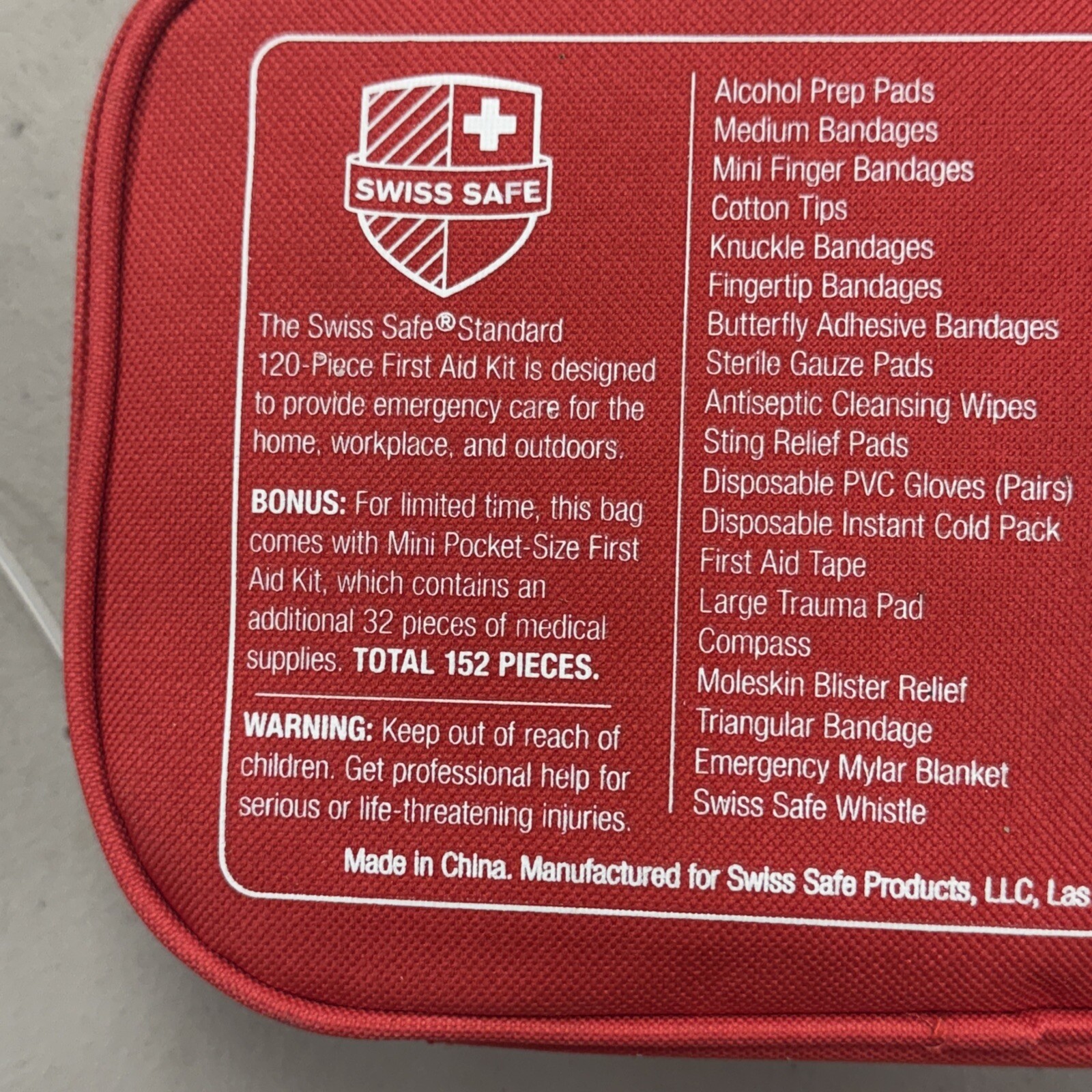 🔥Swiss Safe 120 Piece First Aid Kit + 32 Mini Kit Bonus=152 Pieces🔥FREE SHIP