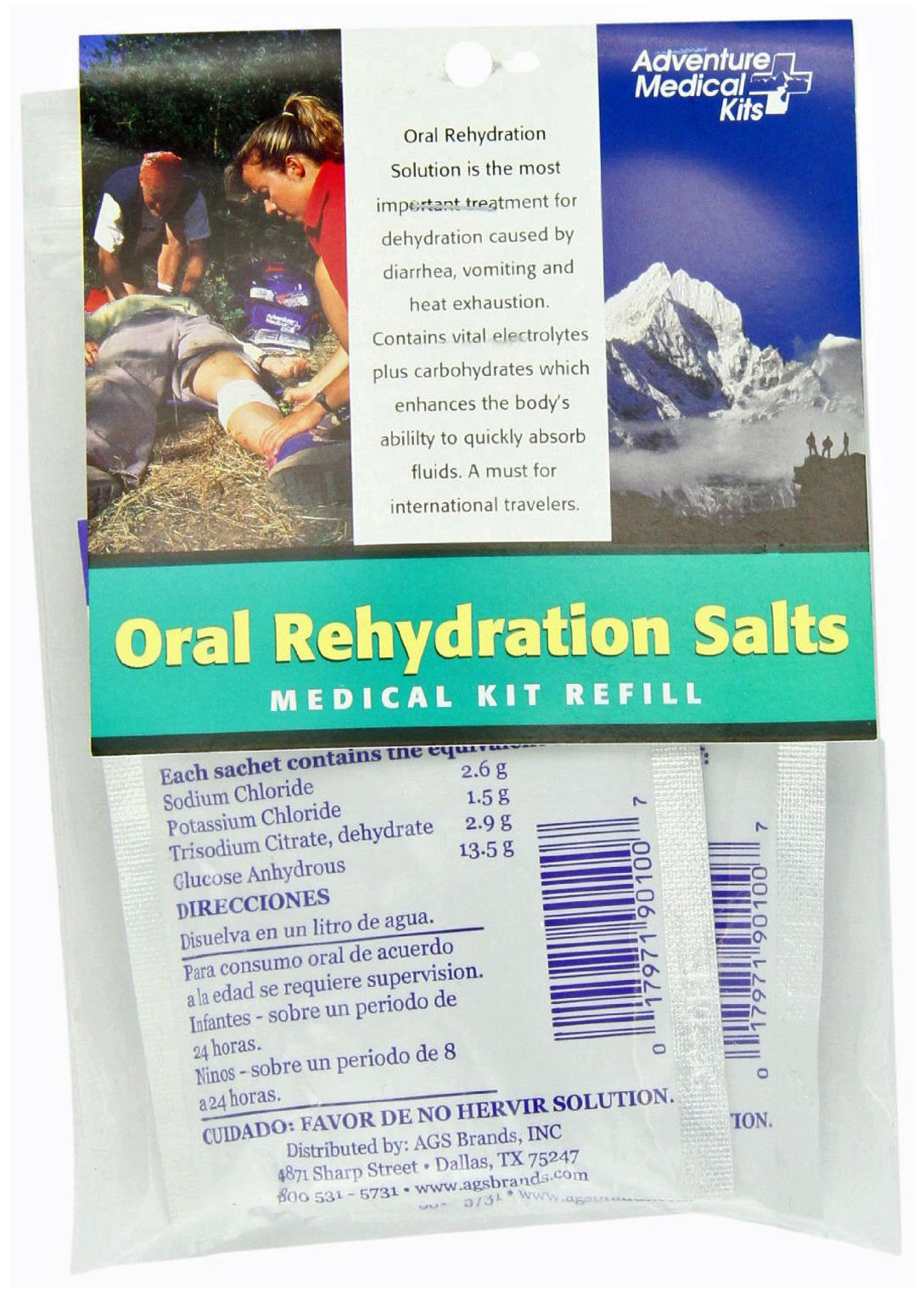 Adventure Medical Kits First Aid Oral Rehydration Salts 3 Per Pack #0155-0650