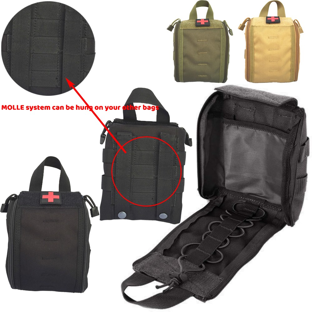 Tactical Molle First Aid Kid Utility Medical Bag Waist Pack Survival Medic Bag
