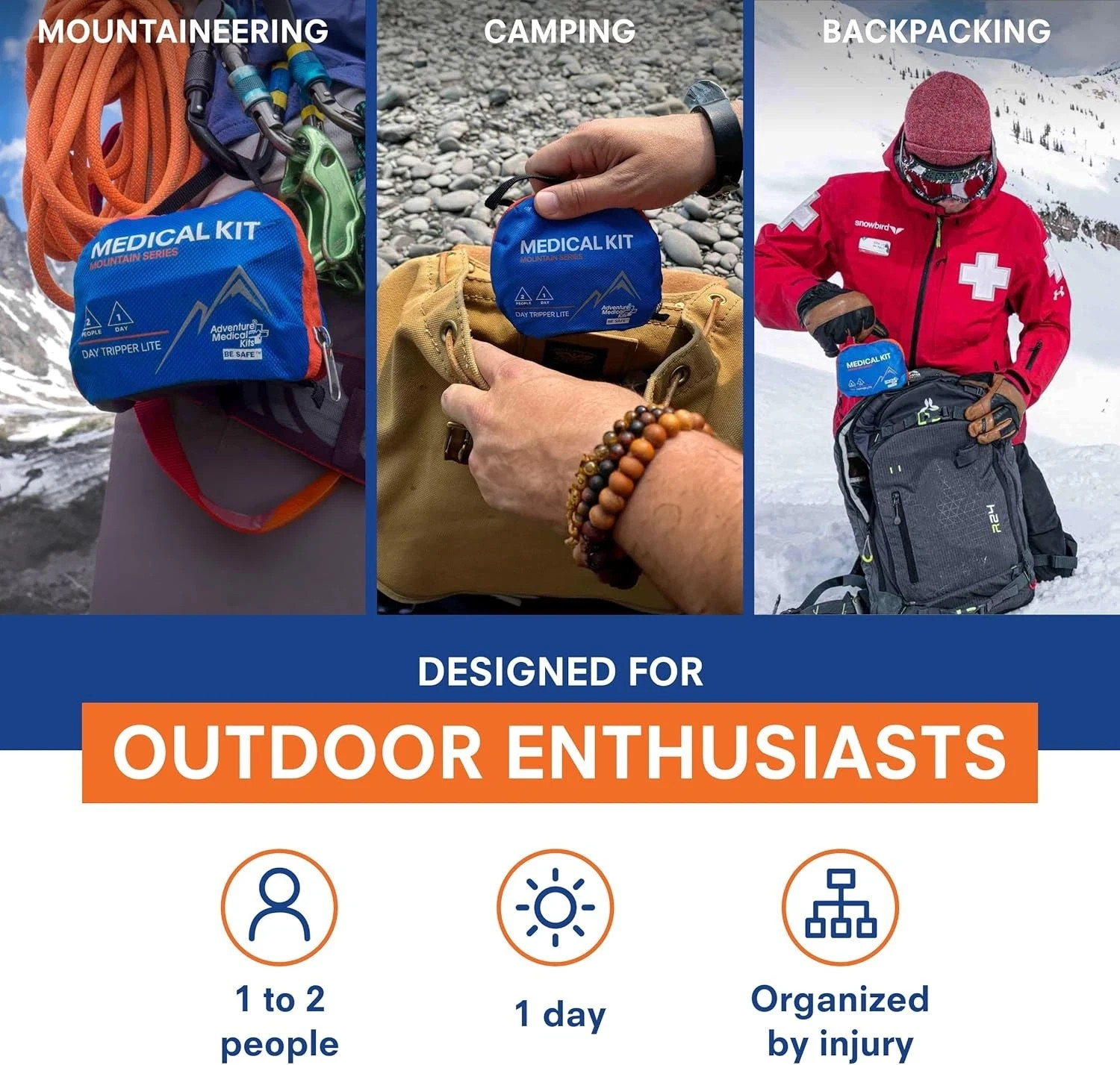 Adventure Medical Kits Mountain Series Medical Kit – Day Tripper Lite – Emergenc