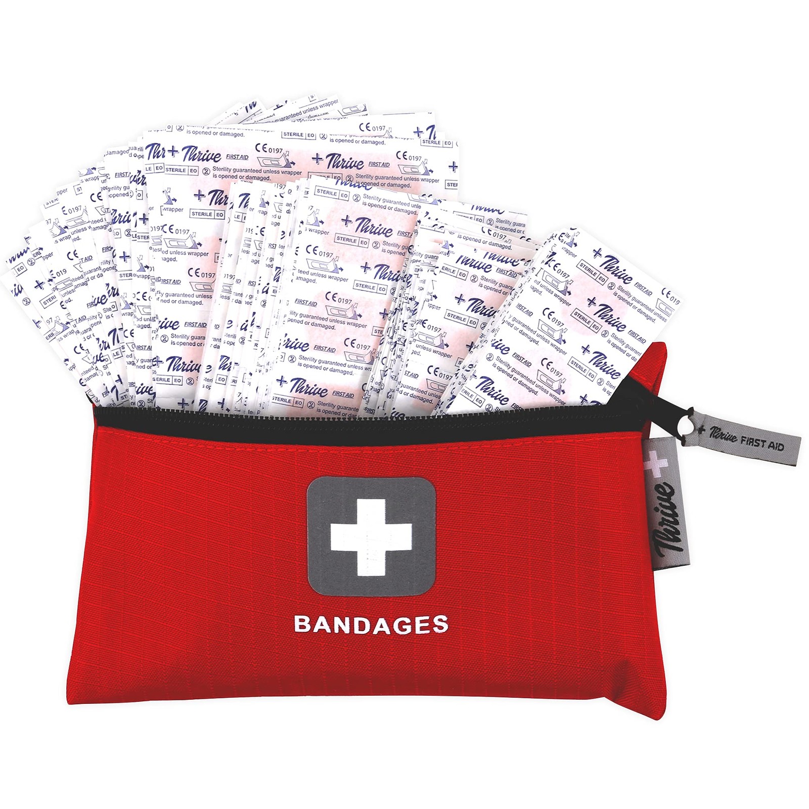 Fabric Adhesive Bandages Variety Pack – Zipper Pouch for Travel First Aid Kit…