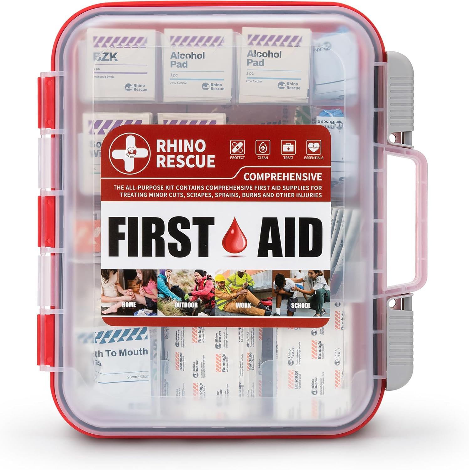371 Pieces OSHA All-Purpose First Aid Kit, 100-Person Home & Office Professional