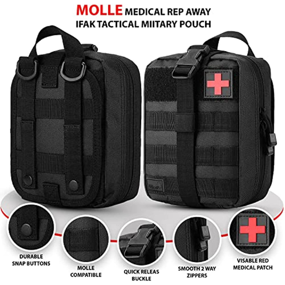 Tactical Survival Trauma Bag Medical Combat First Aid Emergency Kit Ifak Pouch