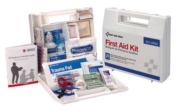 First Aid Only Wall Mounted OSHA Kit 25 Person 107 Pieces USA