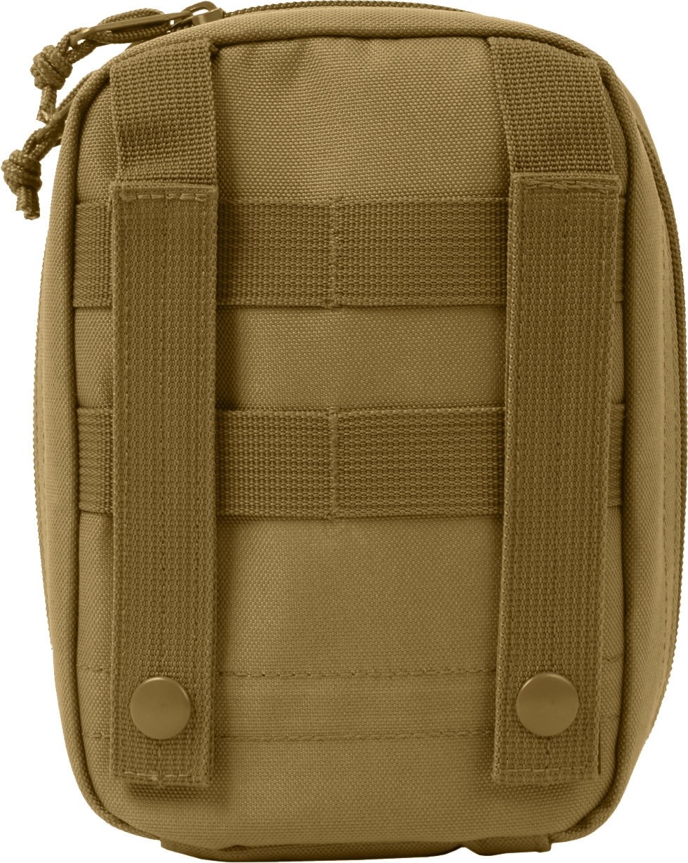 Coyote Brown Tactical Trauma Kit Pouch Fully Stocked Medical MOLLE First Aid Kit