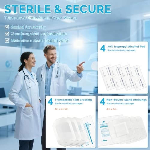 Emergency Wound Closure Strips – 16 Pack Laceration Closure Kit with 2 Types