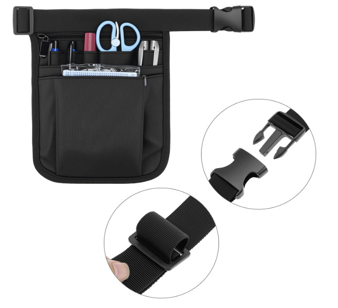 QWORK Medical Organizer Belt, Nurse Storage Bag Waist Bag Pouch for Medical Scis