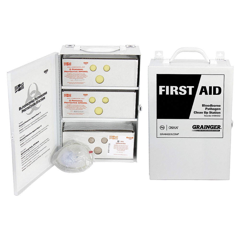 GRAINGER APPROVED 54616 Bloodborne Pathogen Kit 49H352