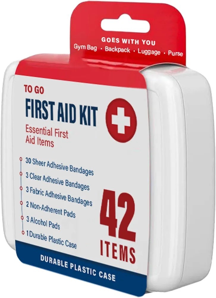 First Aid Kit, 1 Box of 42 Items Each Compact