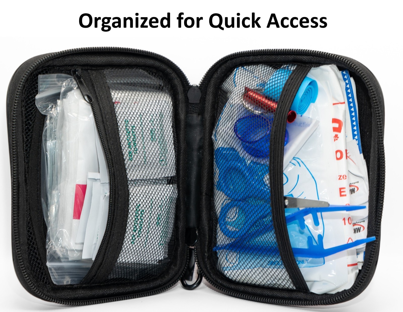 All-in-One Compact First Aid Kit with Waterproof Hard Shell Case – 100 pieces