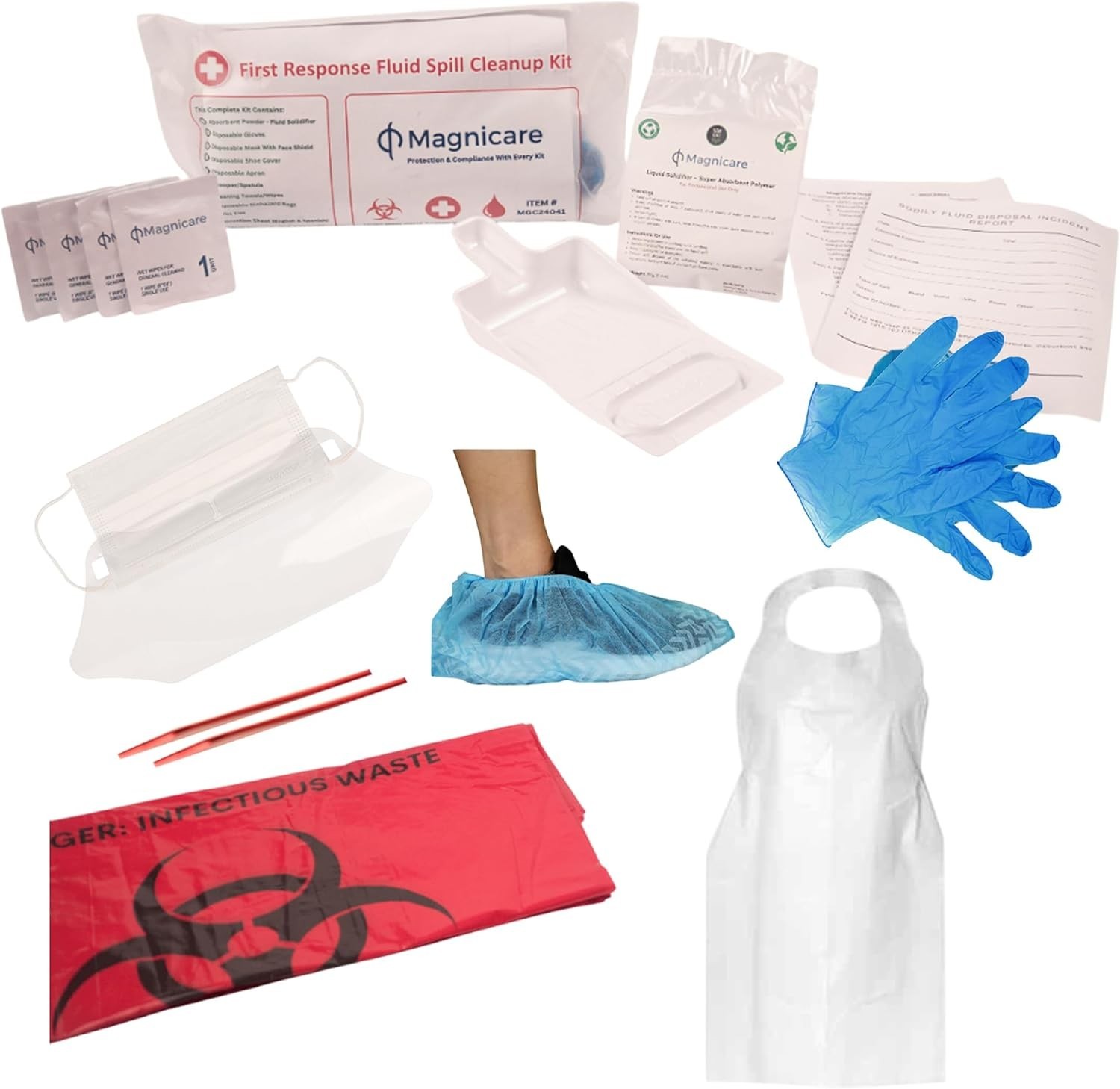 First Response Spill Kit – Be OSHA Compliant | Bloodborne Pathogen & Vomit Cl…