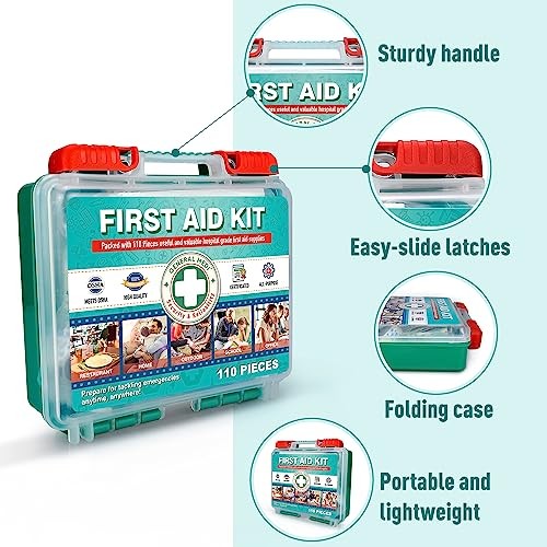 🆘 GENERAL MEDI 110-PIECE FIRST AID KIT – PREMIUM PROTECTION FOR ANY EMERGENCY!