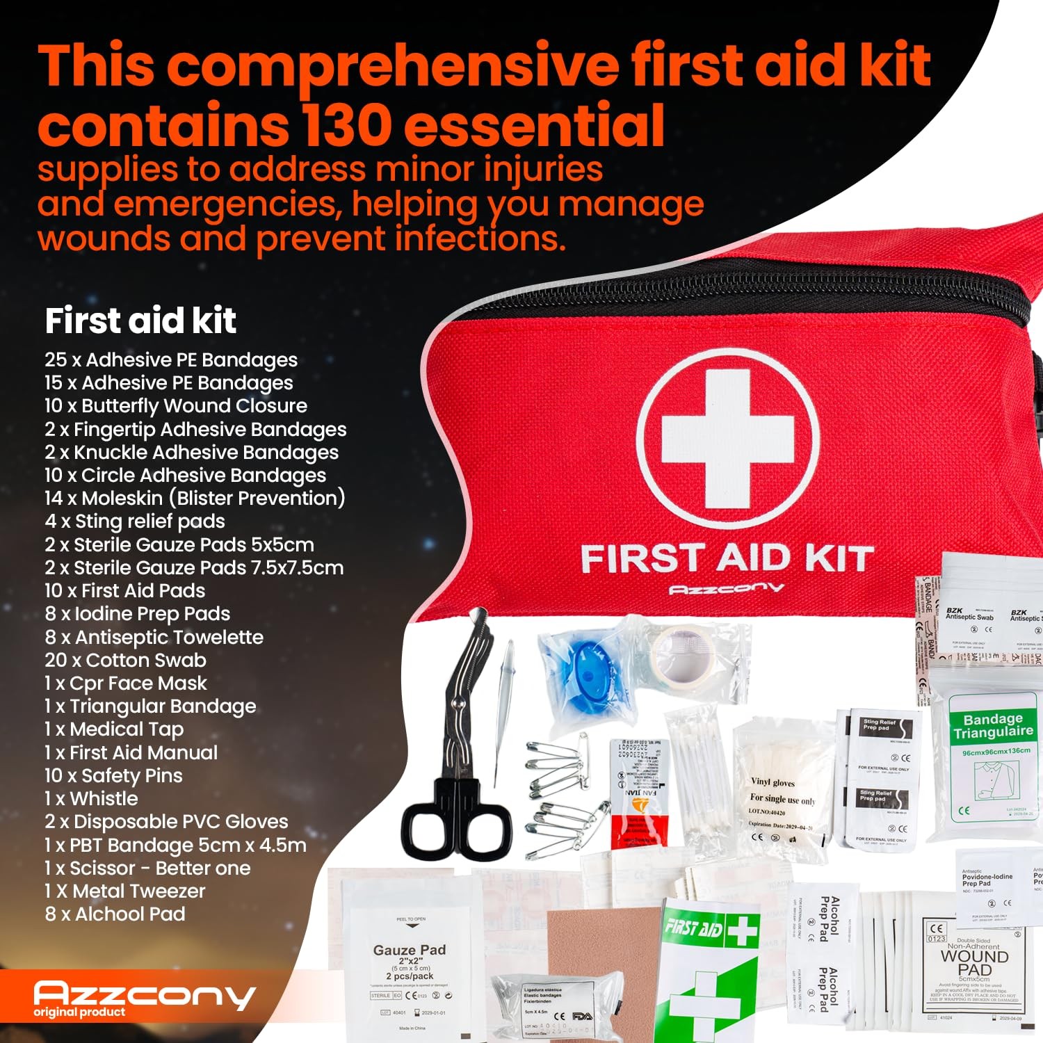 Emergency Survival Kit with First Aid Gears and Supplies – EDC Go Bugout Bag …