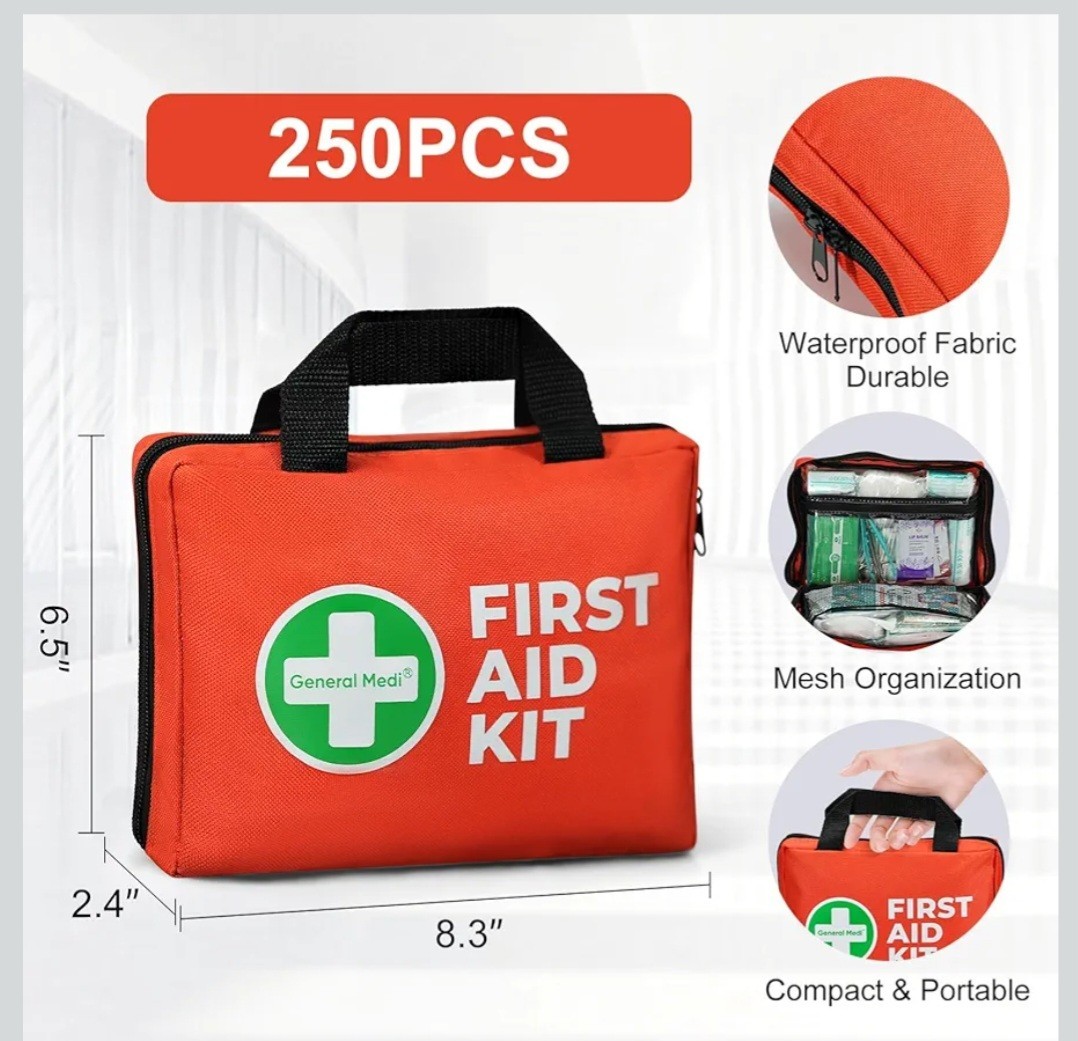 First Aid Kit 250 Piece Kit General Medi