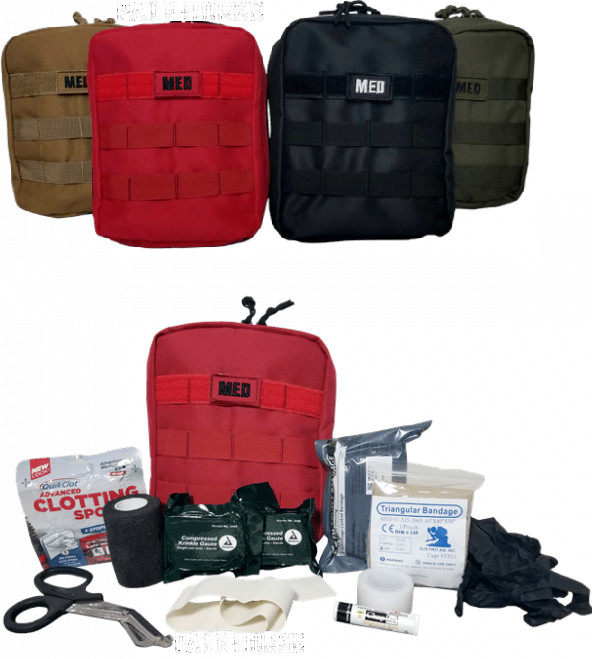 ELITE FIRST AID Military IFAK Kit FULLY-STOCKED Medic Trauma EMS Camp Hike Hunt