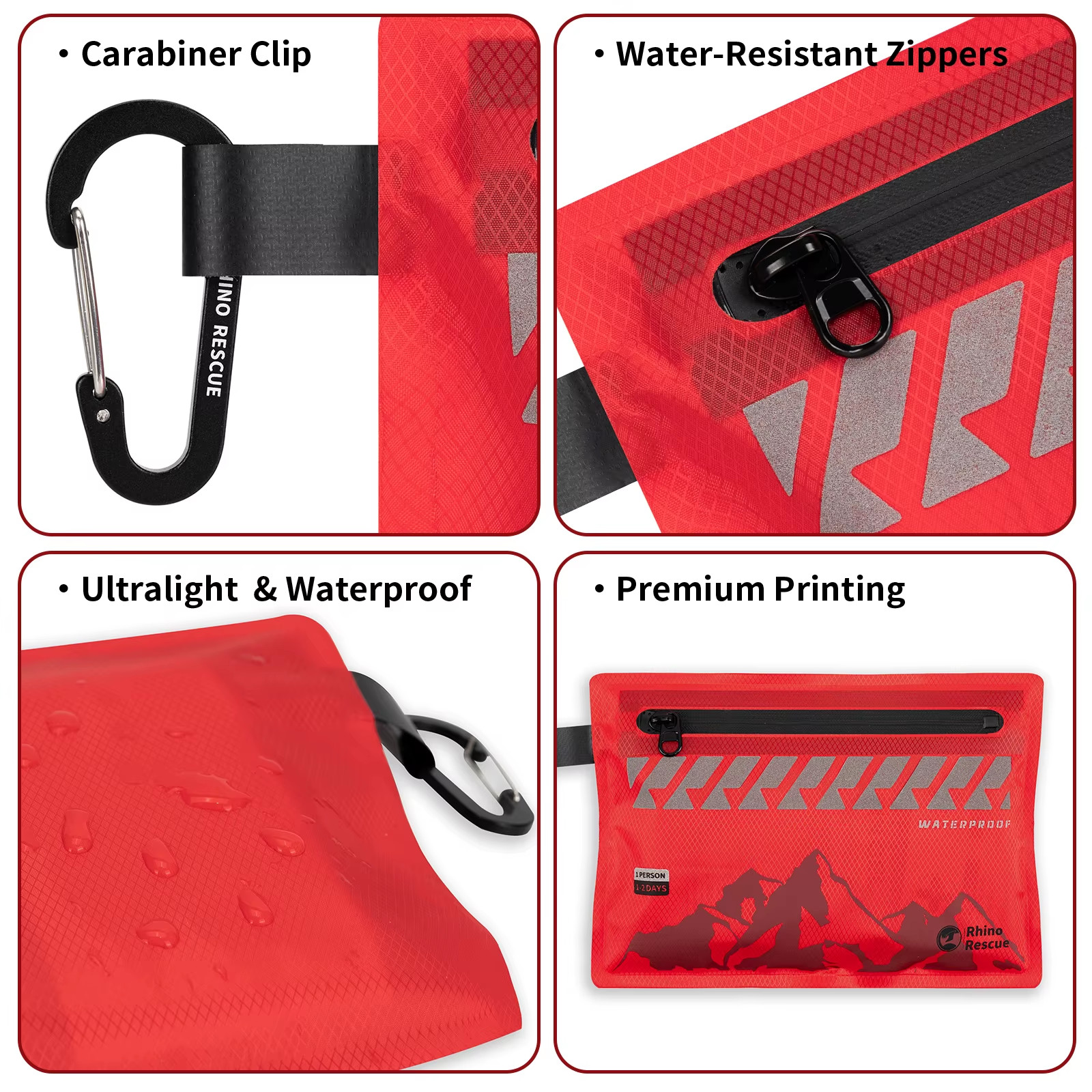 Small First Aid Kit – Ultralight Waterproof Medical Kit for Hiking Backpacking C