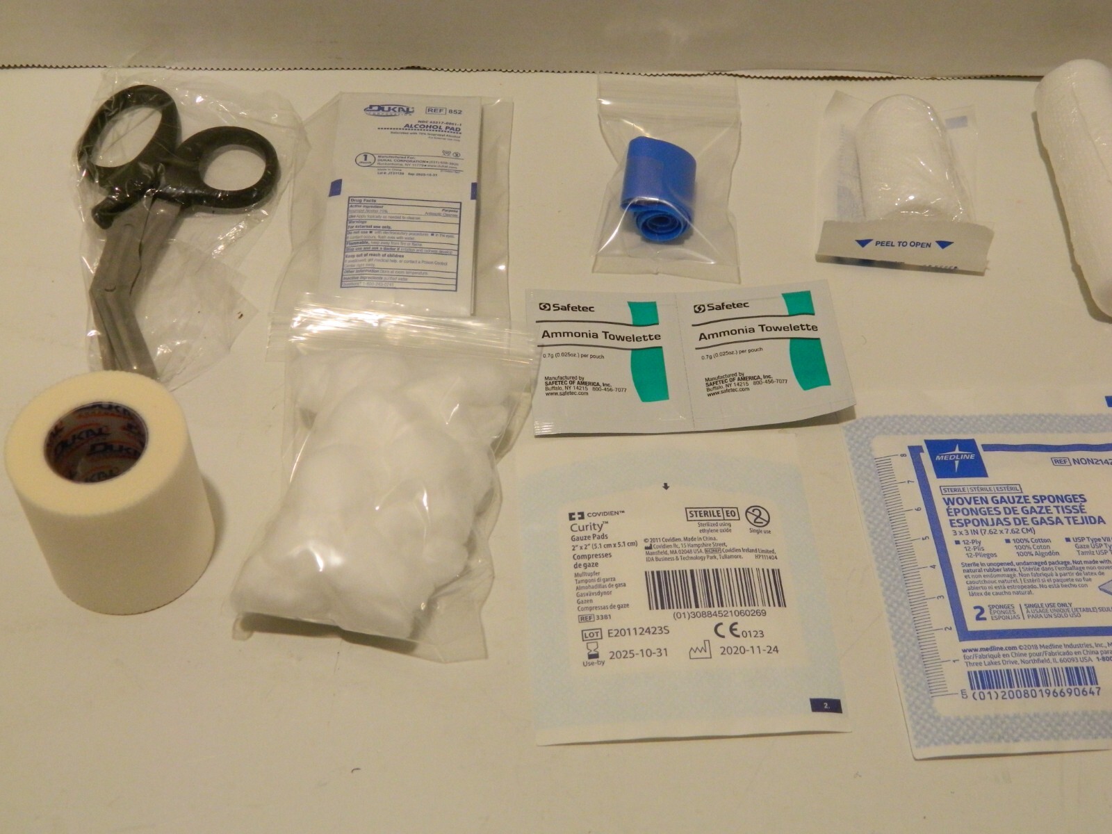 First Aid Kit Gauze, Bandages, Alcohol Pads, Camping, Biking, Hunting