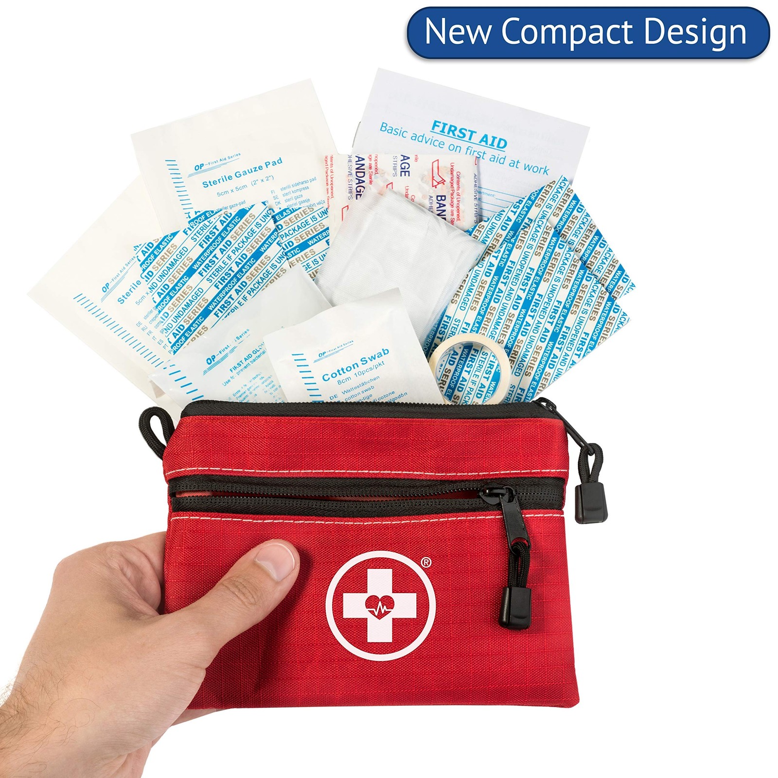2-in-1 First Aid Kit for Car, Travel & Home, Businesses – Bonus Mini Kit for …
