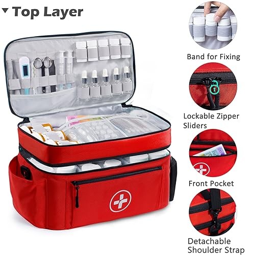 Travel Medicine Bag Organizer, Medical Bag – KEEP PILLS & FIRST AID SUPPLIES