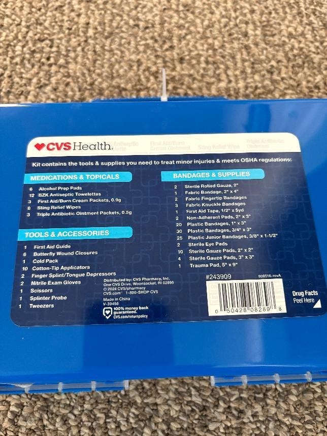 CVS Health Multi-Purpose 160pc Plastic First Aid Kit