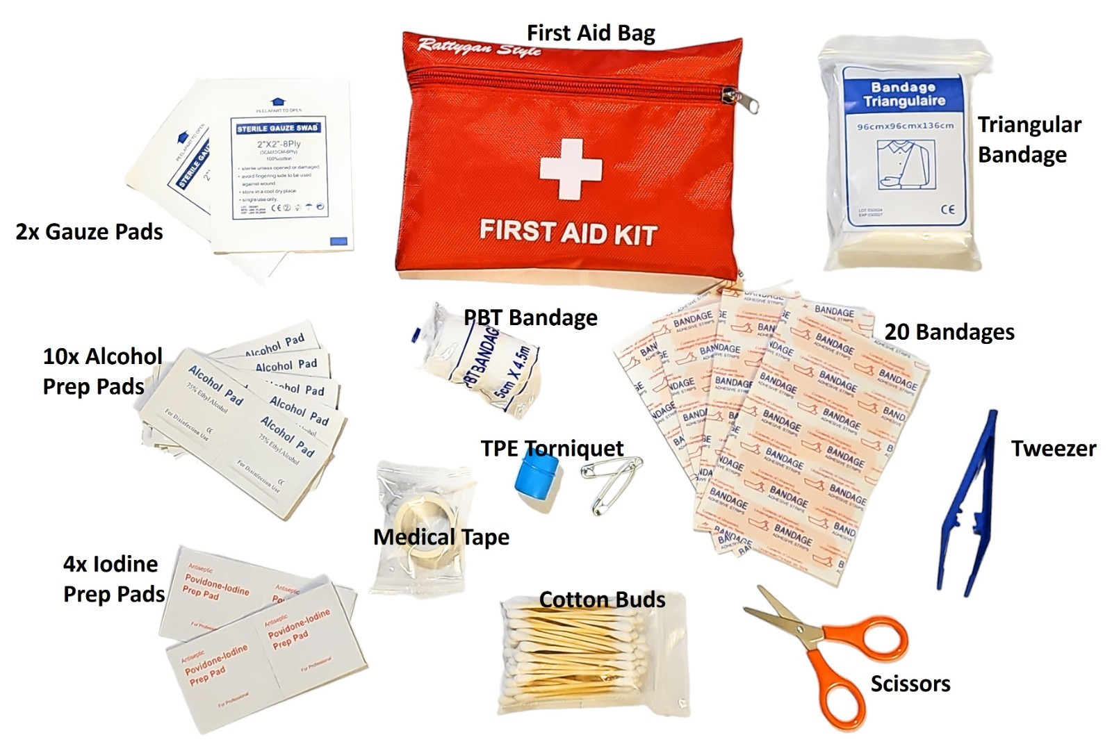 Rattygan Style Travel Survival First Aid Emergency Kit – Set of 2