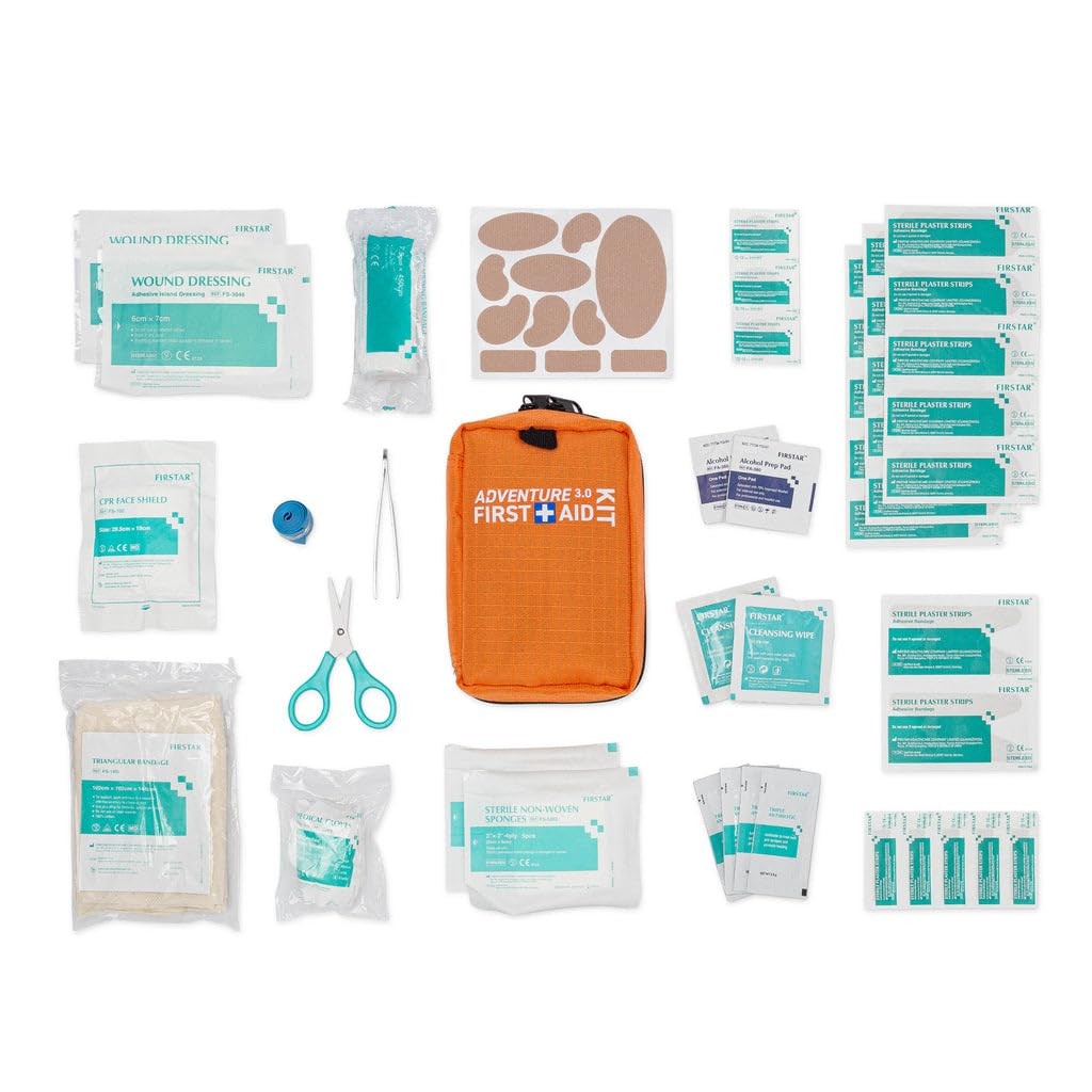 Ultralight First Aid Kit, Water Repellant Shell – Small 70 Pieces, Orange