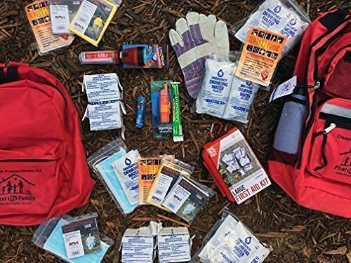 First My Family 4FKIT All-in-One 4-Person Disaster Preparedness Survival Kit